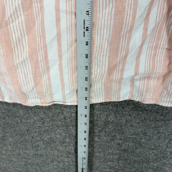Time And Tru Blouse Women 3XL Pink Striped Sleeveless Wide Strap V-Neck Linen - Picture 6 of 7